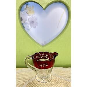 1952 Stained Glass Ill. St Fair Souvenir Creamer